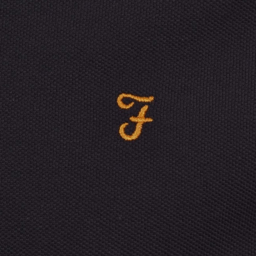 Alternative Image for ProductFarah Vintage Long Sleeved Polo T Shirt Navy3